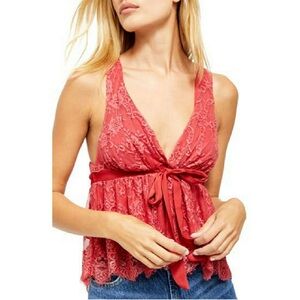 Free People Chante Lace Tie Tank Top